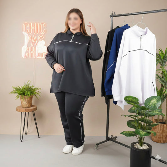 Survêtement Style ligne– 2 Pièces Premium Grande Taille
