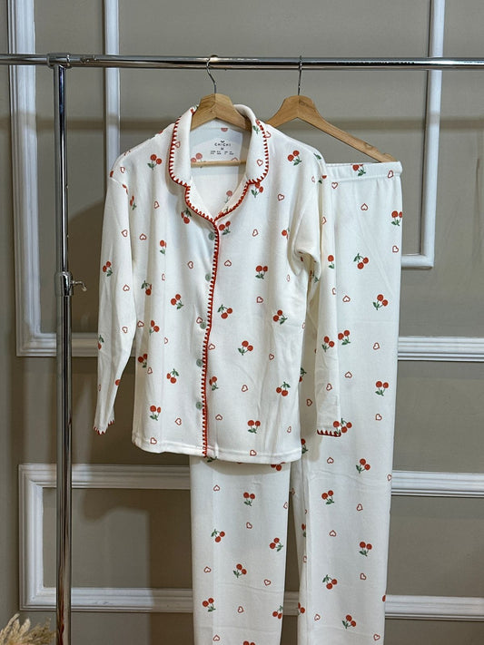 Jasmin d’Aube - Pyjama Boutonné - Pureté raffinée et délicatesse