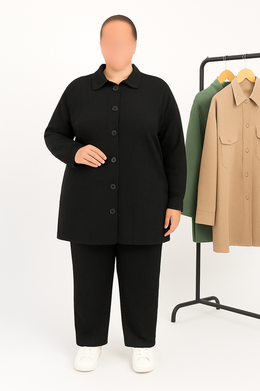 Ensemble Maille Elégance – 2 Pièces Premium Grande Taille