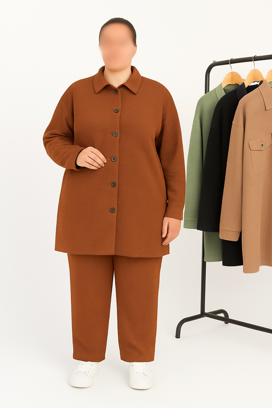 Ensemble Maille Elégance – 2 Pièces Premium Grande Taille