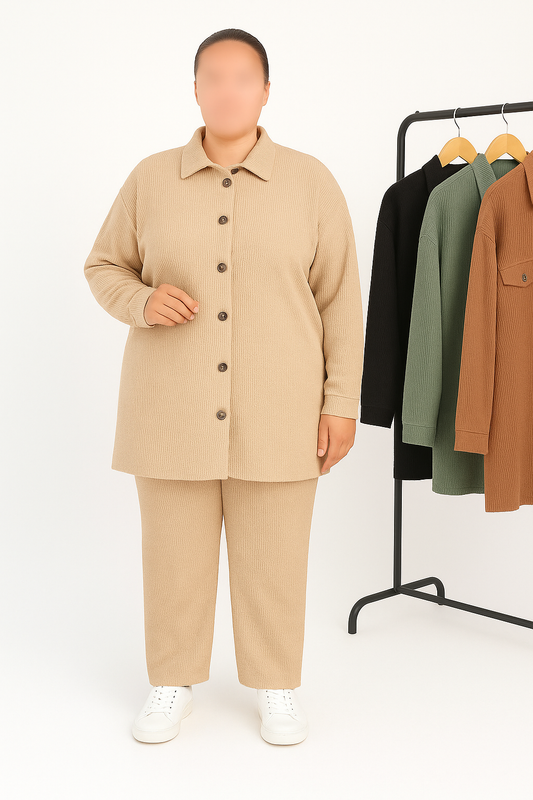 Ensemble Maille Elégance – 2 Pièces Premium Grande Taille