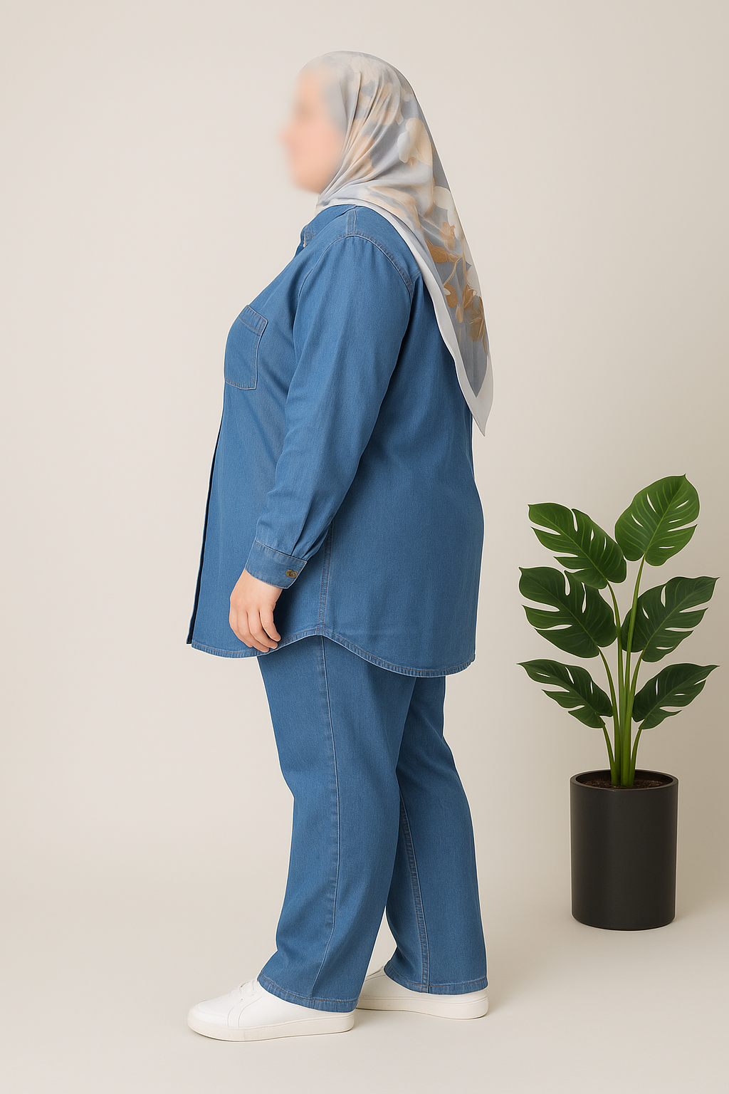 Ensemble Jean Décontracté – 2 Pièces Premium Grande Taille